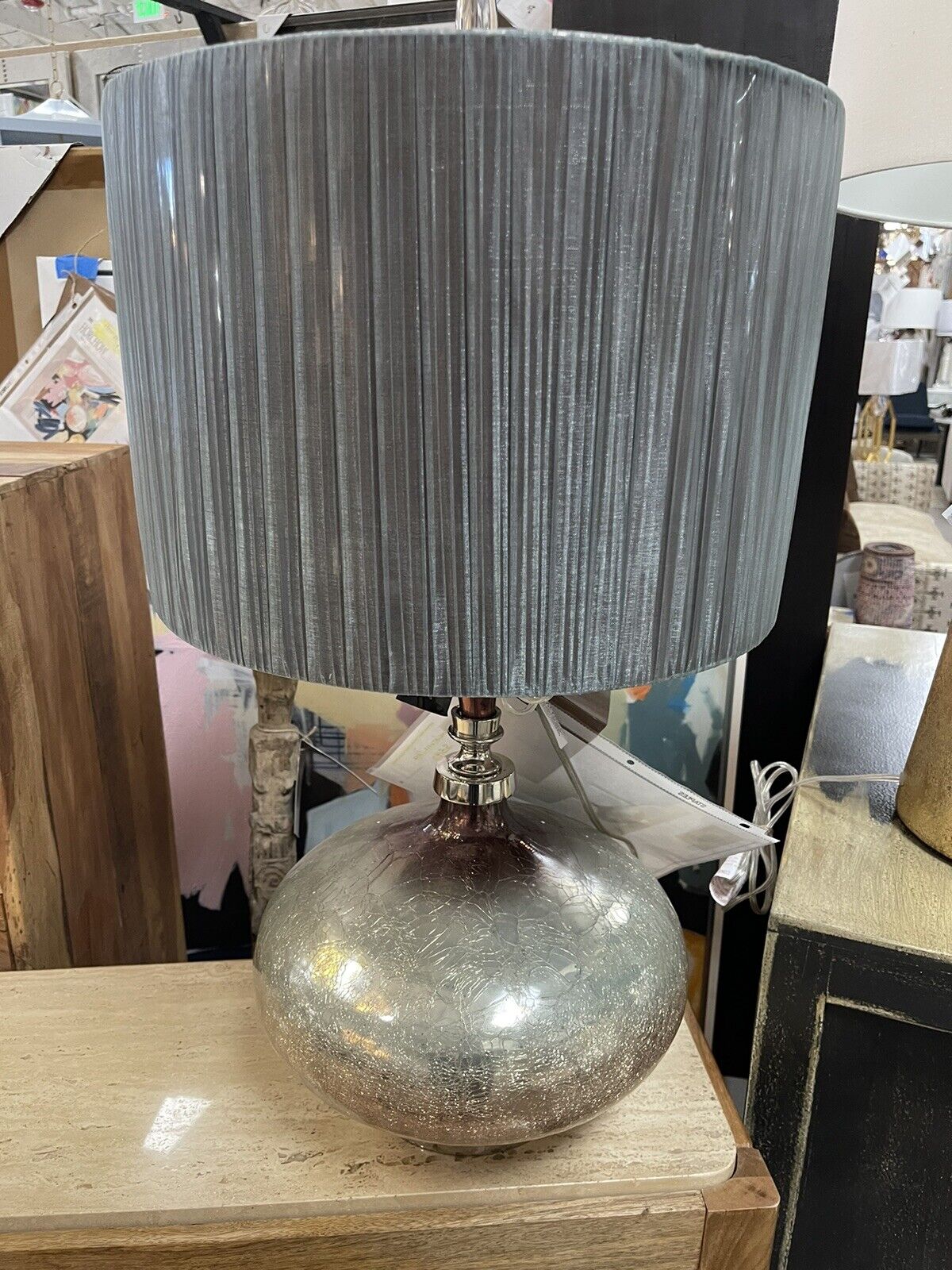 Rainwater on Glass Table Lamp