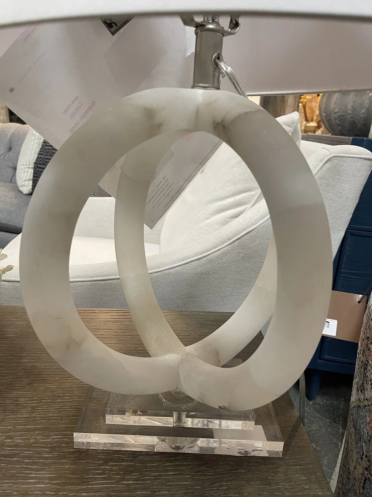 Circular Alabaster Lamp