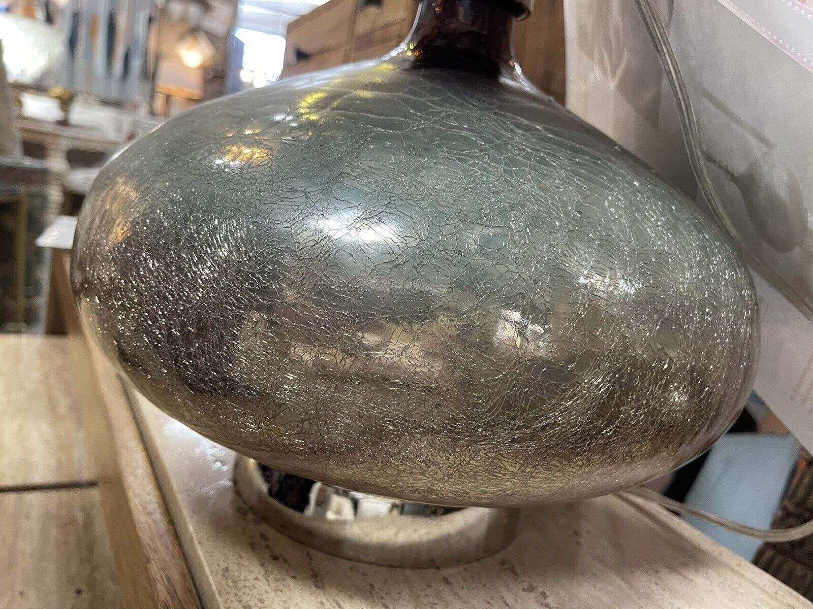 Rainwater on Glass Table Lamp