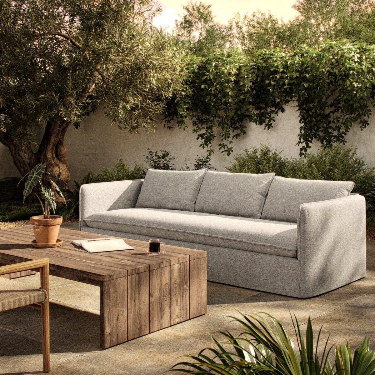 Andre Outdoor Sofa Alessi Slate OL