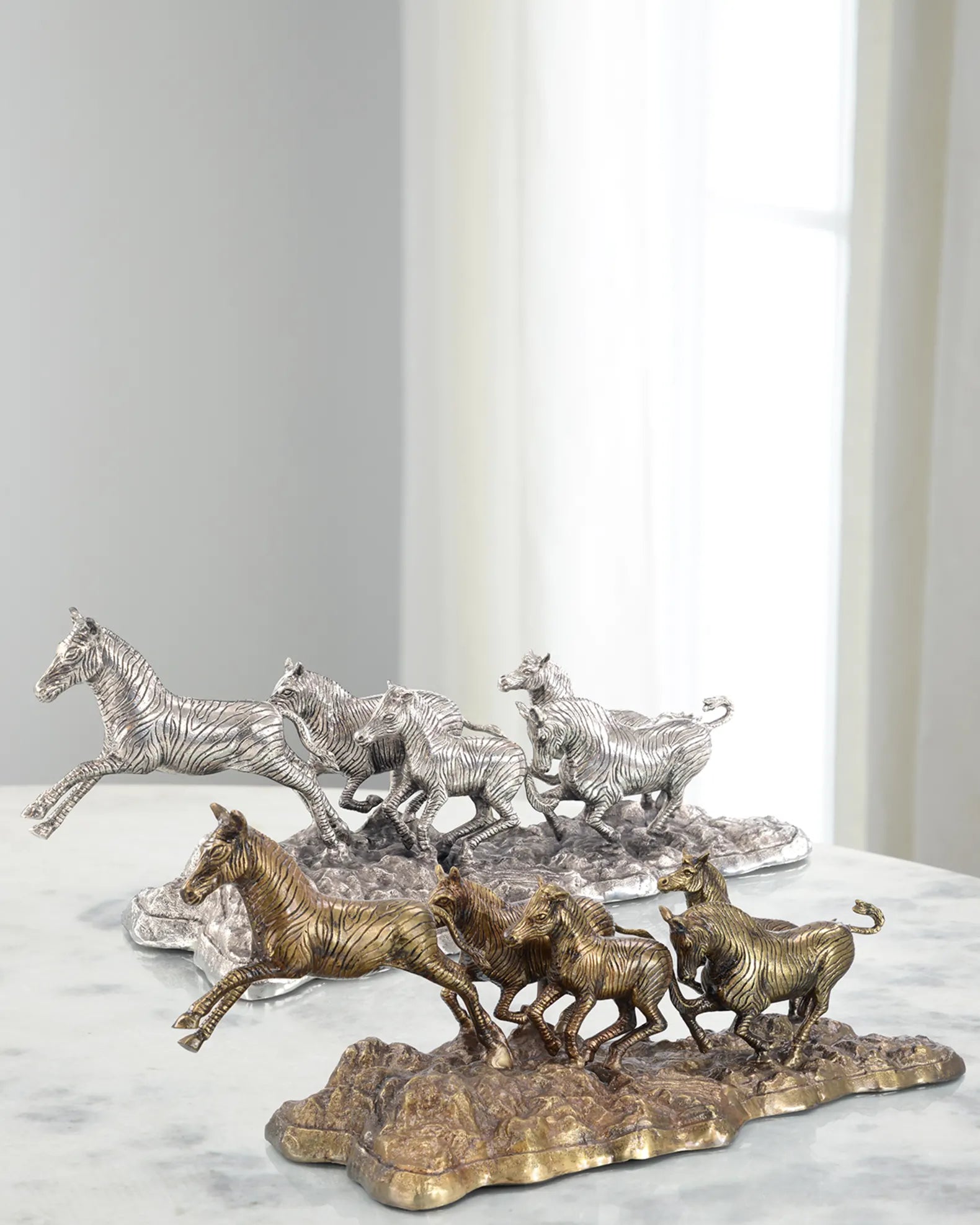 Zebras in the Wild Sculpture